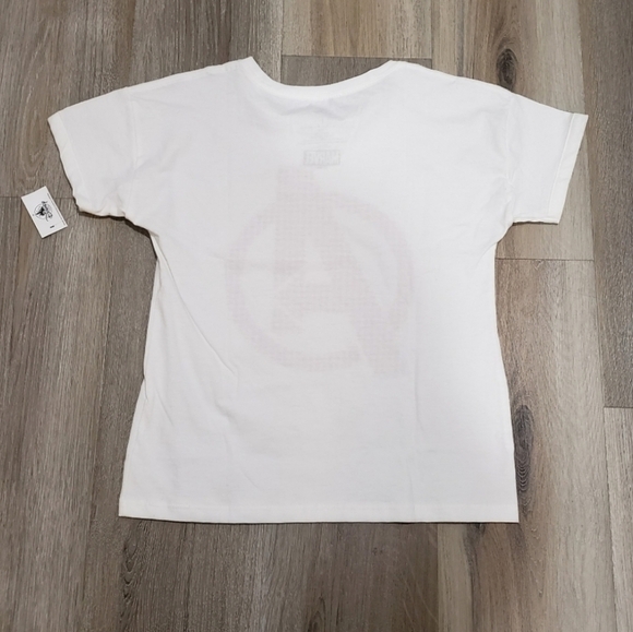Disney Girls shirt Size Large Avengers Marvel logo sparkle design - Picture 3 of 7